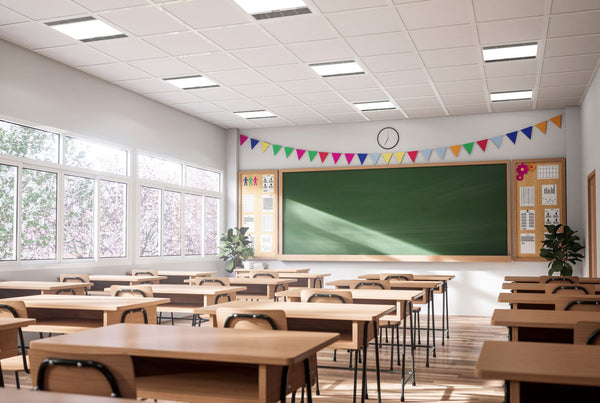ALYSSUM Air Purifiers installed in a classroom