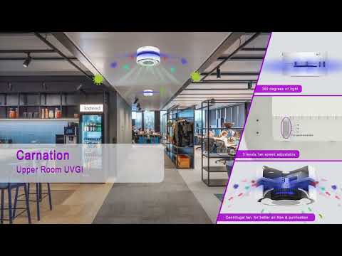 CARNATION Upper Room UVGI Fixture | UV Can Sanitize