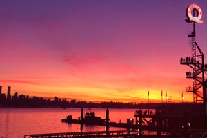 Lonsdale Quay in North Vancouver at Sunset