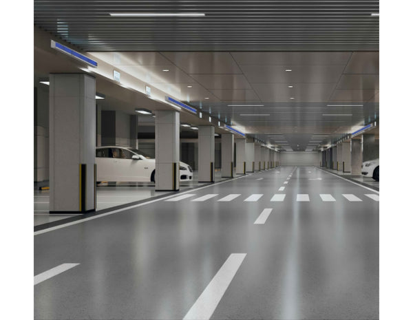 Product image of ACANTHUS Upper Room UVGI from UV Can Sanitize installed in a parking garage