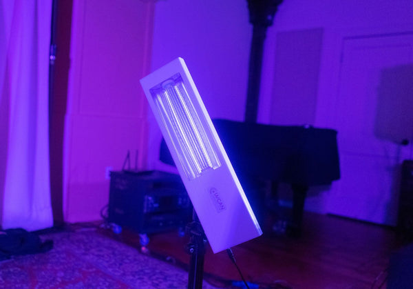 Photo of LILAC Portable Far UV device from UV Can Sanitize on a tripod