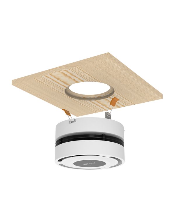 Product photo image of Carnation Upper Room UVGI Fixture by UV Can Sanitize and its installation