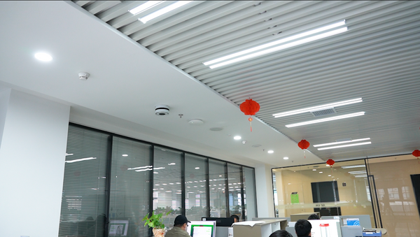 Photo of Carnation Upper Room UVGI Fixture from UV Can Sanitize installed in an office
