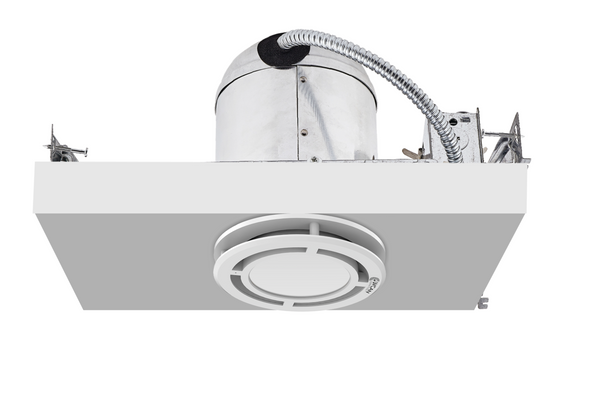 Product image of CYCLAMEN UV-C Air Disinfection Downlight New Installation Model by UV Can Sanitize installed in J-Box in ceiling