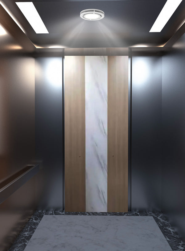 Image of CYCLAMEN UV-C Air Disinfection Downlight by UV Can Sanitize installed in an elevator